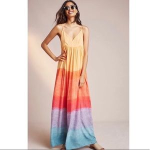 Anthropologie Carla Weeks Setting Sun Maxi dress